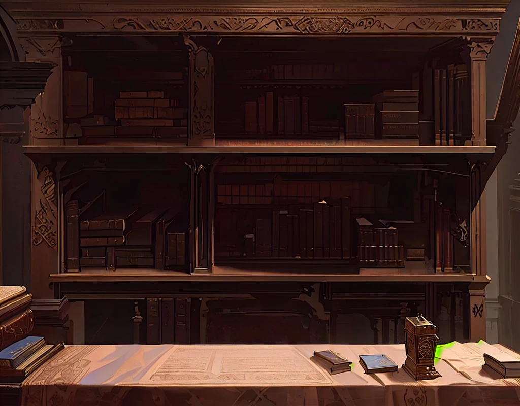 There is a bookshelf chair,dark library, gloomy library, Gothic Epic Library concept, dusty library, Library Background, Gothic Epic Library, ancient library, Beautiful library, Castle Library, alchemist Library Background, room of a dark mansion, Ruina Library concept art, Realistic dark concept art, gothic library,