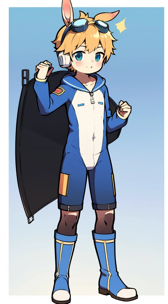 Shota, boy, men, nudity, gay, exposing, wet body, slim body, full body, sweating, cumming, ship captain, wear ship captain hat, wear dark blue glove, wear dark blue thigh high sock, wear dark blue underwear, salute hand position, excited face, in a yatch alone