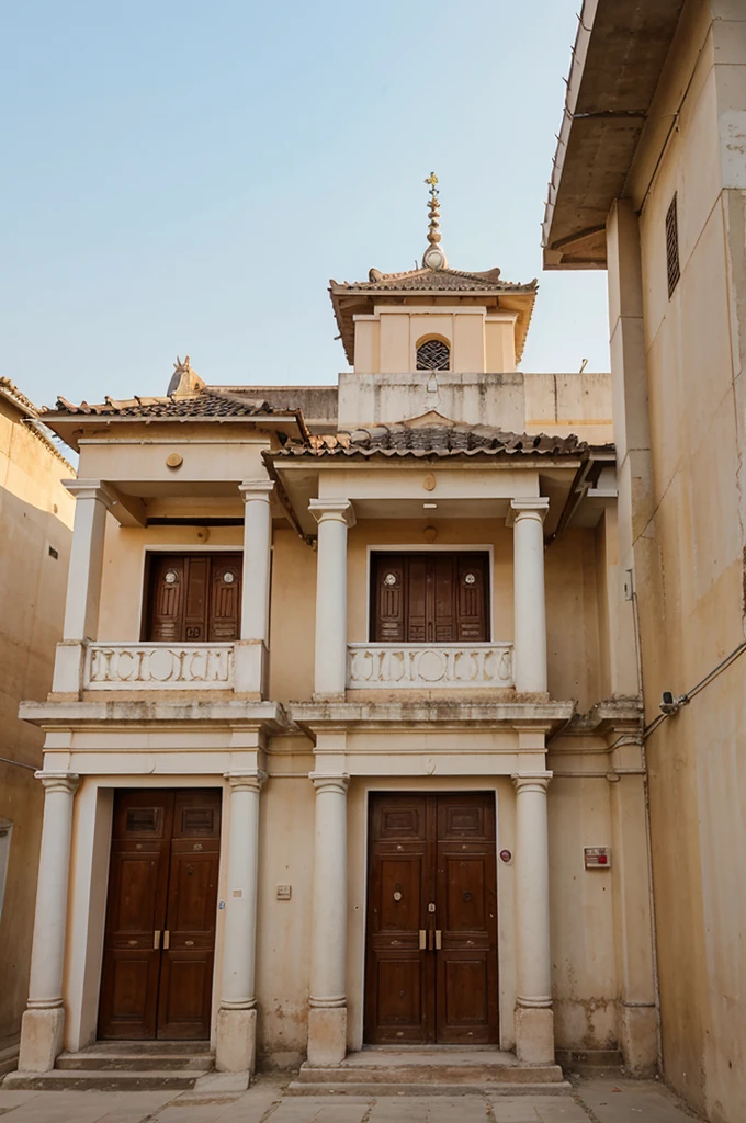 RAJHANA SMA school building, modern Roman style building