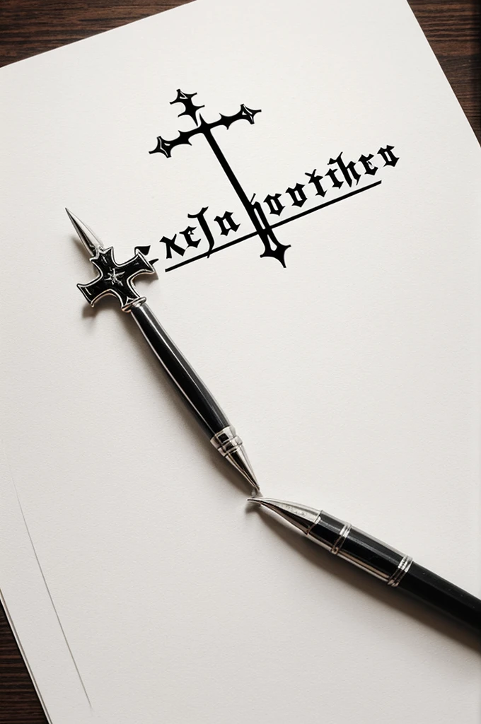 Create a logo for a series called “MYStERY” The next Where the t in mystery is a diamond cross, the name written in elegant cursive or gothic font, logo 2D, shiny