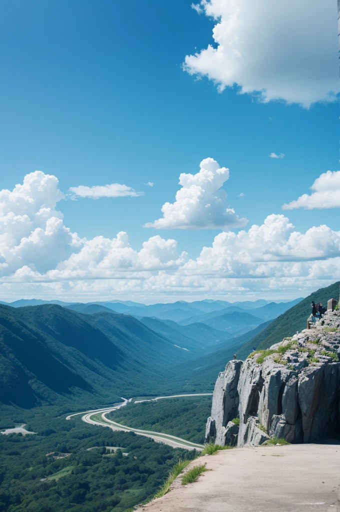 Create blue sky landscape, do not add character