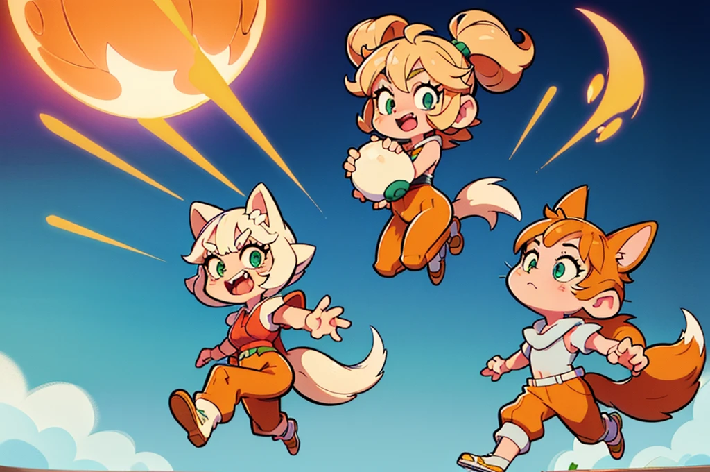 A cute hamster wearing orange leather pants and boxing gloves, jumping in the air to punch someone, dramatic lighting, detailed character design in the style of Artgerm, colorful cartoon illustration, dynamic pose, full body shot, bright backgroun little Prince，Rose，fox，Planet，universe，Colored clay style,absurd res, (masterpiece, best quality:1.1), arceus, (yousan:1.1), chibi, pokemon \(creature\), no humans, feral, tail, walking, cute, cutesy, from side, looking at viewer, green sclera, red eyes, (detailed eyes:1.2), looking at viewer, detailed background, grass, park, swings, blue sky, clear sky, (4k, hdr:1.3) 