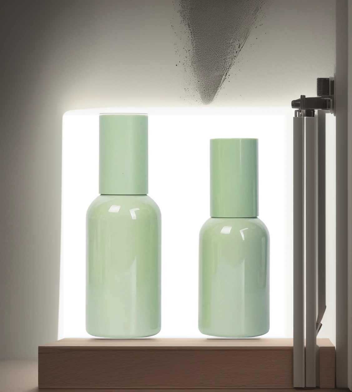 bottle on teble in lab room 