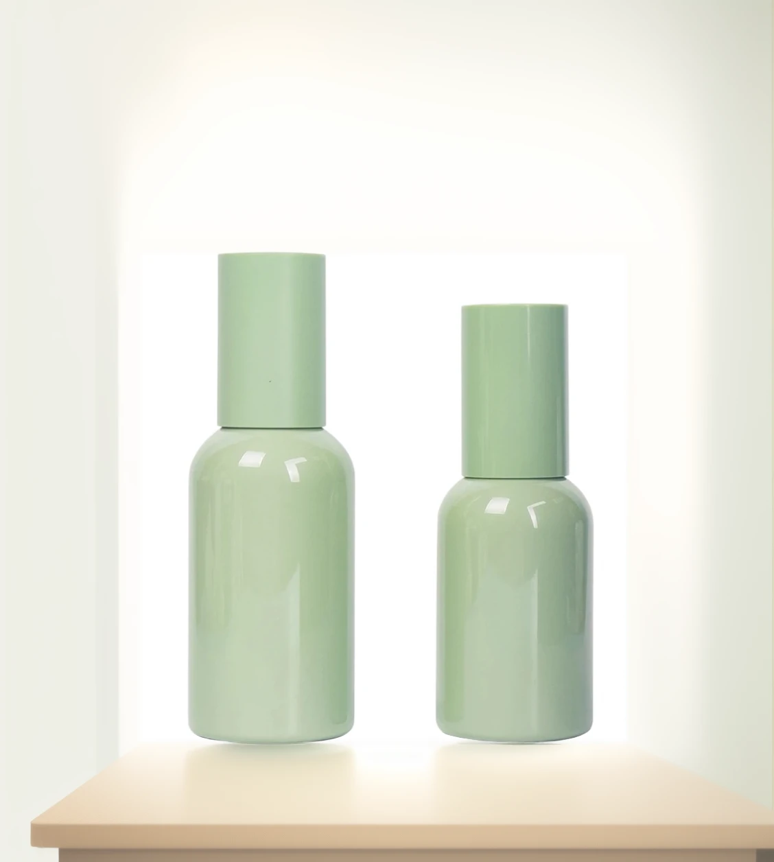 bottle on teble in lab room