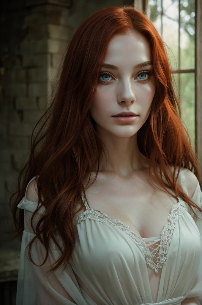 Alicia Berenson is described as a strikingly beautiful woman with red hair that cascades down her shoulders like a fiery waterfall. Her green eyes, once vibrant and full of life, now seem vacant and distant, reflecting the depths of her inner turmoil. Her pale skin, contrasting sharply with her hair, has a delicate, almost ethereal quality. Before the tragedy, she exuded a radiant presence, her features animated and expressive. After the murder, her beauty takes on a haunting, spectral quality; her eyes lose their sparkle, her cheeks grow hollow, and her once-vibrant demeanor becomes subdued and ghostly. Alicia’s transformation from a lively artist to a mute, enigmatic figure is stark and poignant, encapsulating the profound mystery that shrouds her silence.