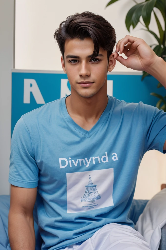 Here's the translation of your request into English:
"A photo of a handsome boy with the name 'Divyank' written on his photo."