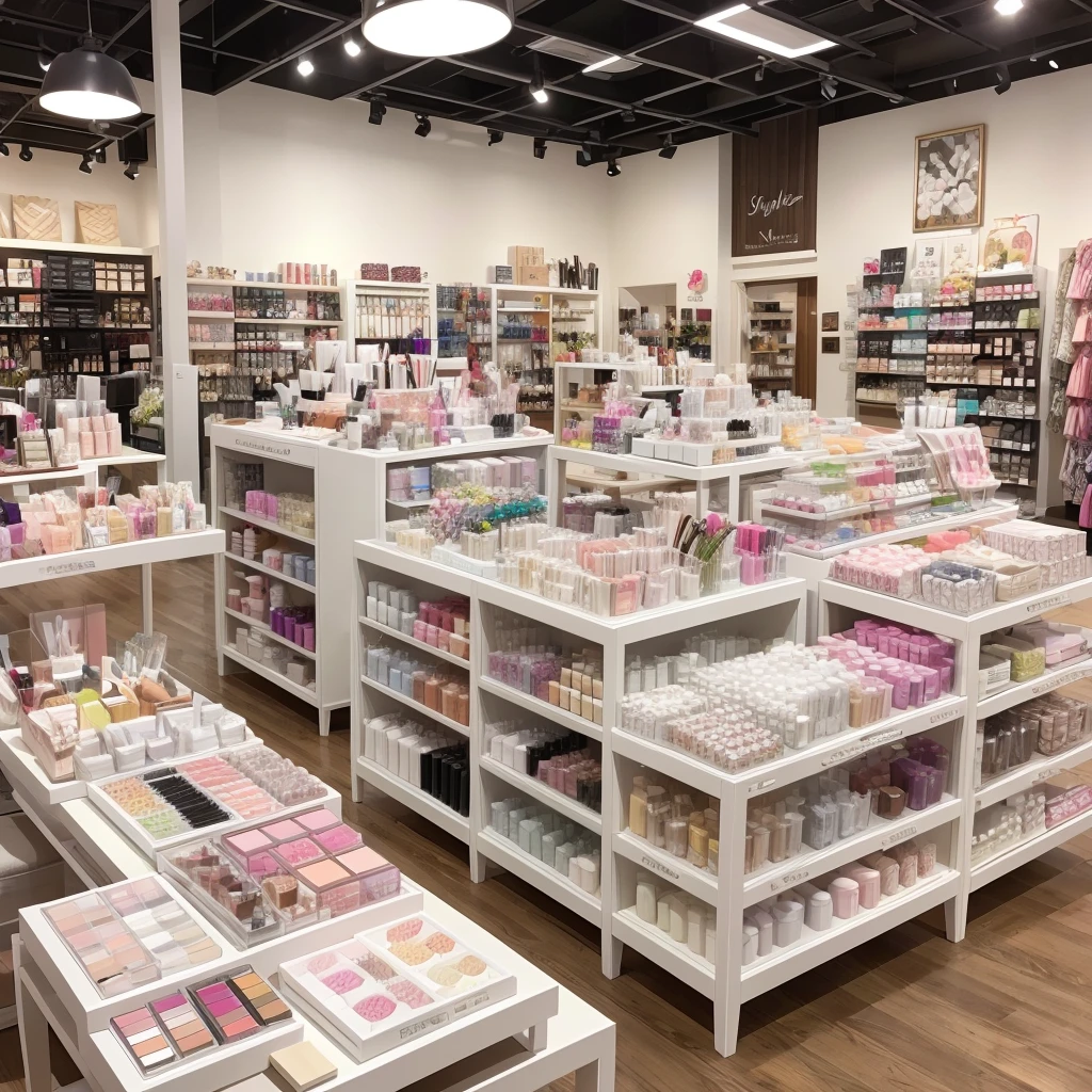 indoor、shop、cosmetics、white、upscale