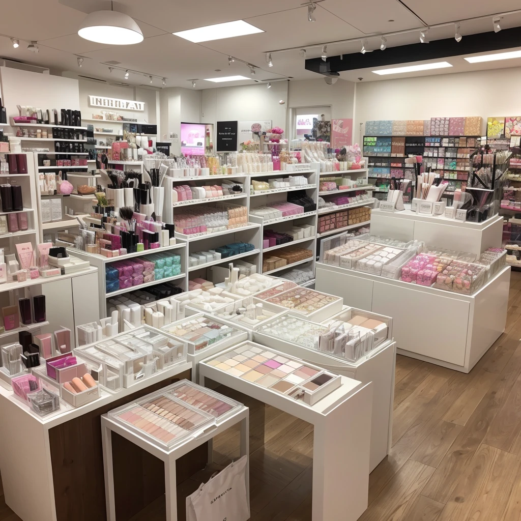 indoor、shop、cosmetics、white、upscale