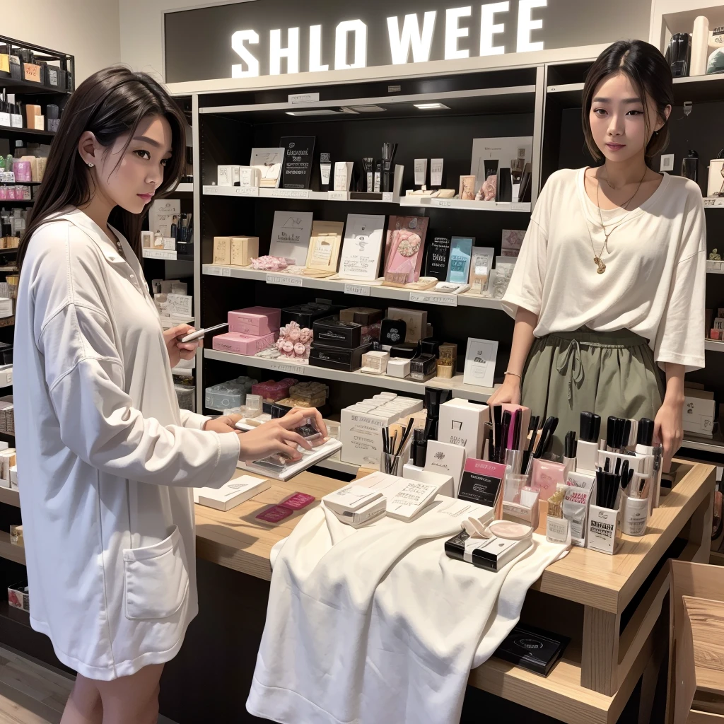 upscale、shop、cosmetics、white