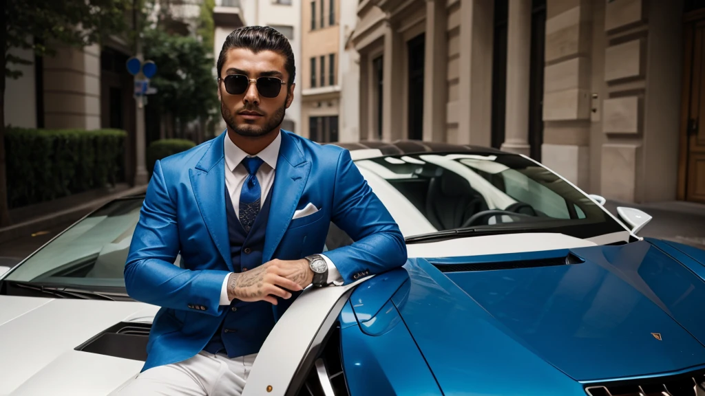 ferruccio lamborghini photo blue blazer