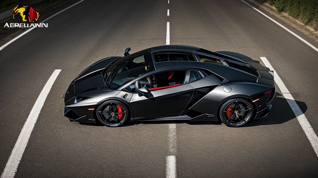 Lamborghini or Ferrari logo showing in-hand hand arm