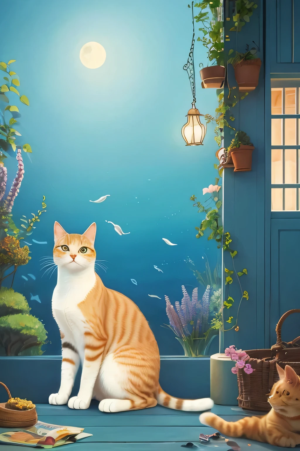Charming Feline Habits"
Prompt:
Create illustrations depicting endearing habits of cats for a picture book under the SeaArt imprint.
Guidelines:
- Ensure that the illustrations portray cats in realistic settings.
- Include the entire body of the cat from head to toe in the illustrations.
- Avoid any suggestive or erotic depictions of cats in the artwork.