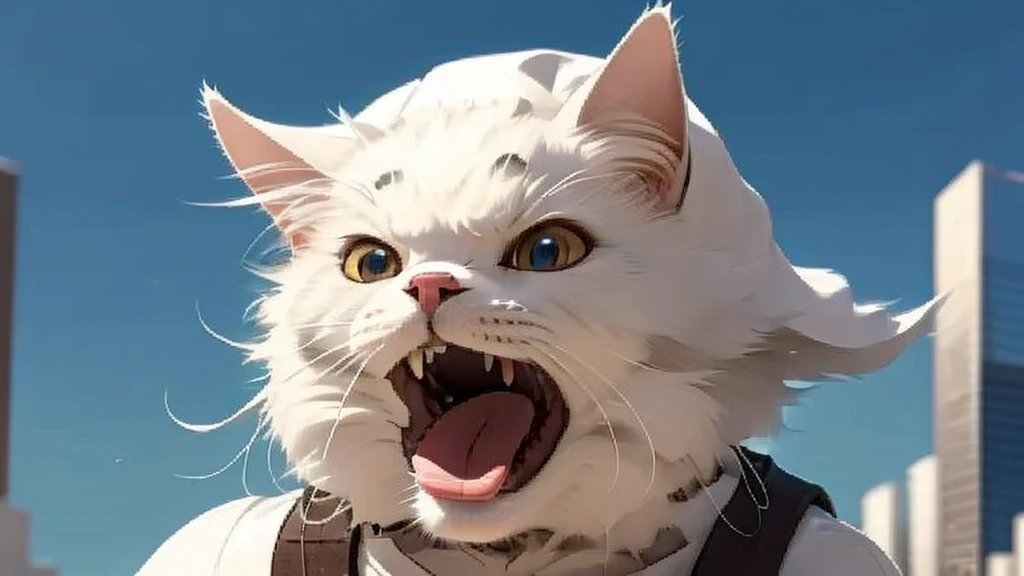 Giant Monsters, Looking up at nature, Clear sky, Menacing monsters, Fictional monsters,Terrifying monsters, A well-formed monster, destruction, hell, Super-giant creature, Stylish monster, Monster with mouth wide open, Space in the mouth, Aerial perspective, Space behind the mouth