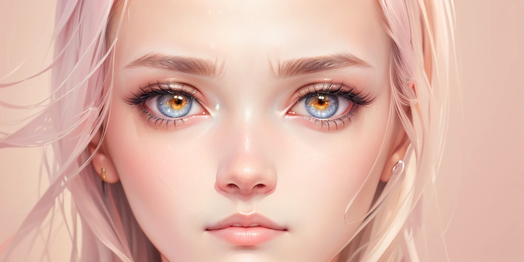 there is a digital painting of a woman with a sad look, kawaii realist portrait, :9 detailed face: 8, shiny skin, detailed face ), realist, face realist, forehead, realist beautiful face, beautiful realist face, realist face, real detailed face, inspired