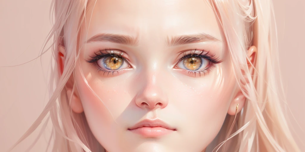 there is a digital painting of a woman with a sad look, kawaii realist portrait, :9 detailed face: 8, shiny skin, detailed face ), realist, face realist, forehead, realist beautiful face, beautiful realist face, realist face, real detailed face, inspired