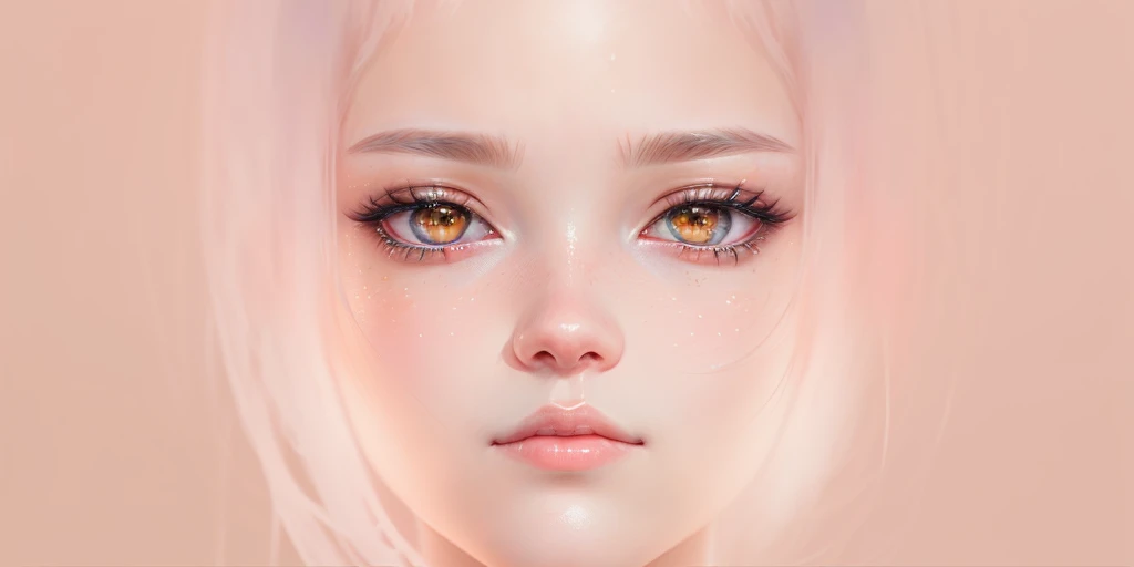 there is a digital painting of a woman with a sad look, kawaii realist portrait, :9 detailed face: 8, detailed face ), shiny skin, realist, face realist, inspired by Sim Sa-jeong, forehead, realist beautiful face, beautiful realist face, realist face, real detailed face, 4k