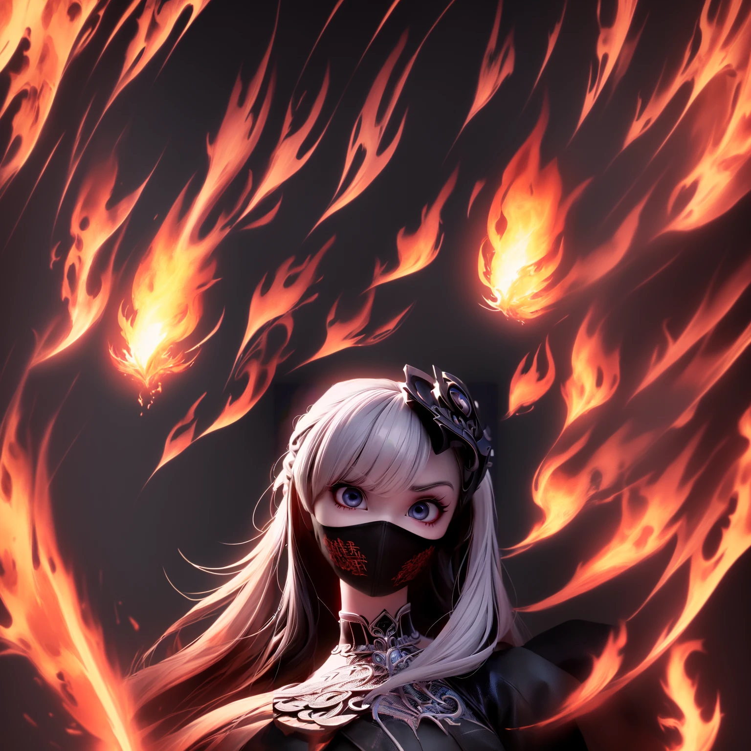 huge flames background