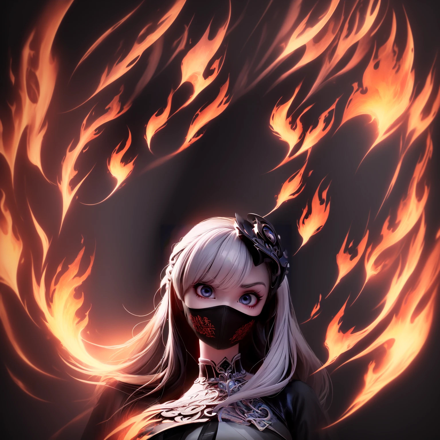 huge flames background