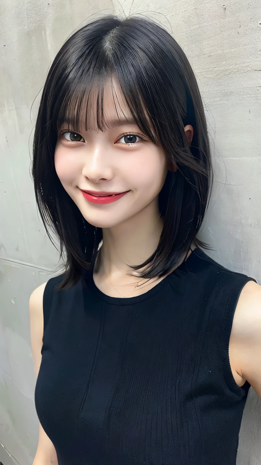 black hair, grin, Surrealism, first-person view, UHD, retina, masterpiece, accurate, anatomically correct, super detail, textured skin, high details, high quality, award winning, best quality, highres, 1080P, HD, 4K, 8k, 16k