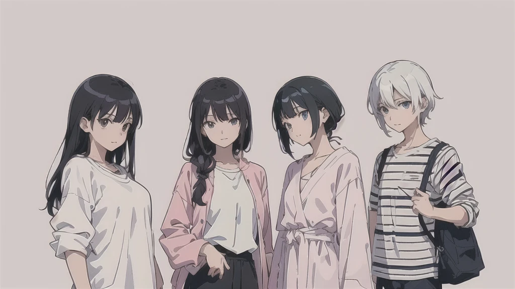 Cartoon characters holding mobile phones standing in a row, Anime Style 4 k, 4K Manga Wallpapers, Anime Girls, Best anime 4k konachan wallpaper, flat Anime Style, Style Anime, Photo of a-1, Anime Style. 8K, Anime visual style, in Anime Style, Anime Style illustration, Anime art style, Anime Moe Art Style