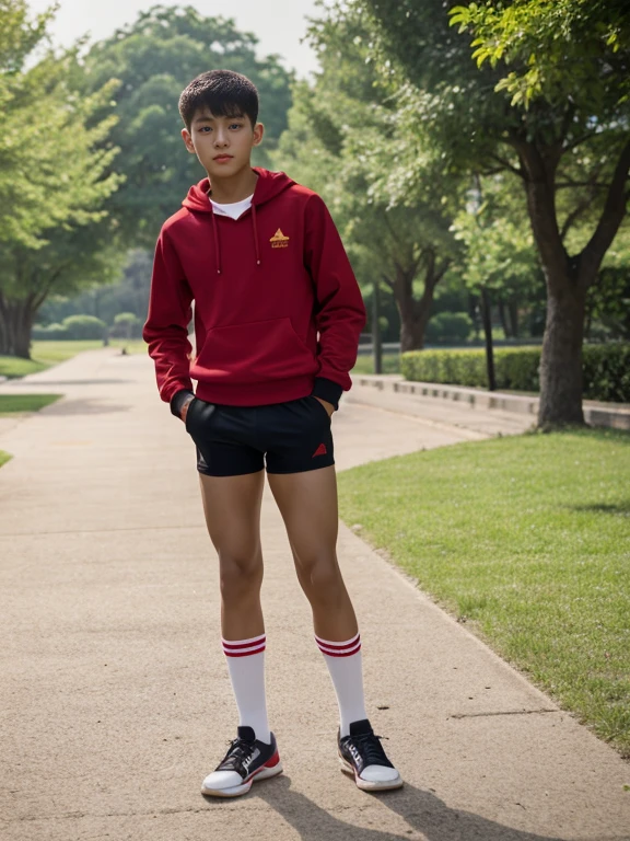 16 years old teenagers , very young , light-skin , wearing an dark red sexy underwear, tmasterpiece，k hd，the feet，Transparent sports vest，semi transparent，black long socks，The barefoot , red colour , handsome and cute , extreme cute boy , white skin , dark red underwear boxers shorts , extremely tall and cute boy ,oppa model , handsome model , full body , dark red boxers underwears short shorts , black socks , white light-skin , Chinese model , young boy , white skin , handsome and extremely cute , red boxers underwear shorts , long black socks , handsome model , at the park , jogging , model oppa , long legs , jogging , running , high knee black socks ,black  long socks , stand up , extremely tall , extremely high , red underwears , red sports underwear , long black socks , clean and white legs , Chinese model , extremely long legs , looking at the camera , clean and white thigh , heavy bulge , ??? face , baby face , wearing jacket , red underwears boxers , light and white skin , Chinese model , strike a pose , sexy pose , flexing pose , show off his handsome pose , size different , height different , tallest boy in the world , height comparison with other boy