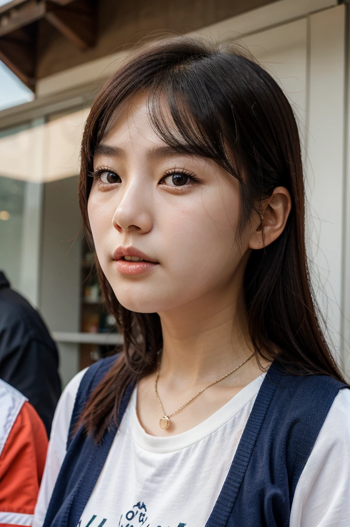 Korean girl with a cute face