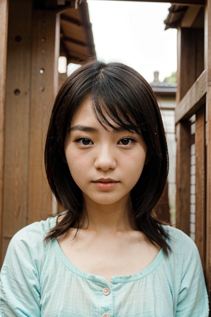 Japanese girl with a cute face