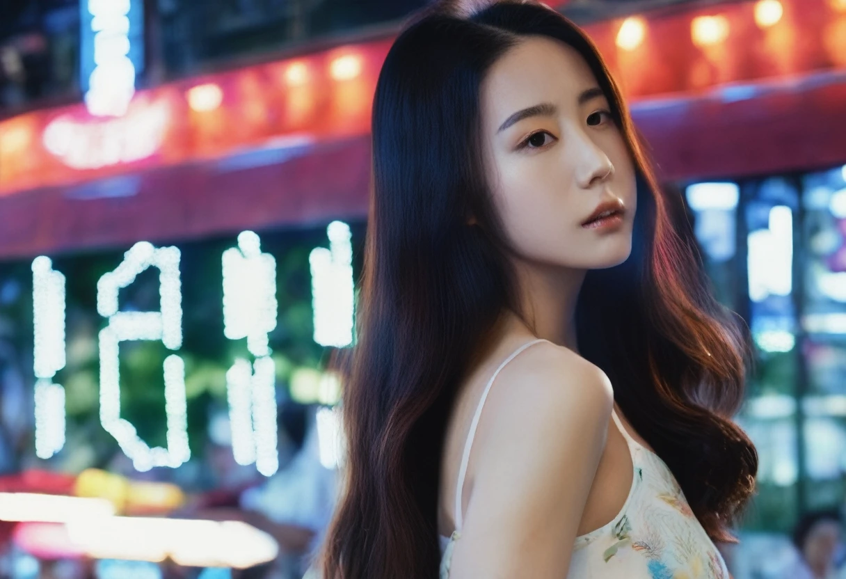summertime of old number, mellow mood, in jazzy night club、Japan woman playing the piano、Beautiful long hair、Light and shadow、Realistic and realistic、Detailed Photos、Exquisite、4K