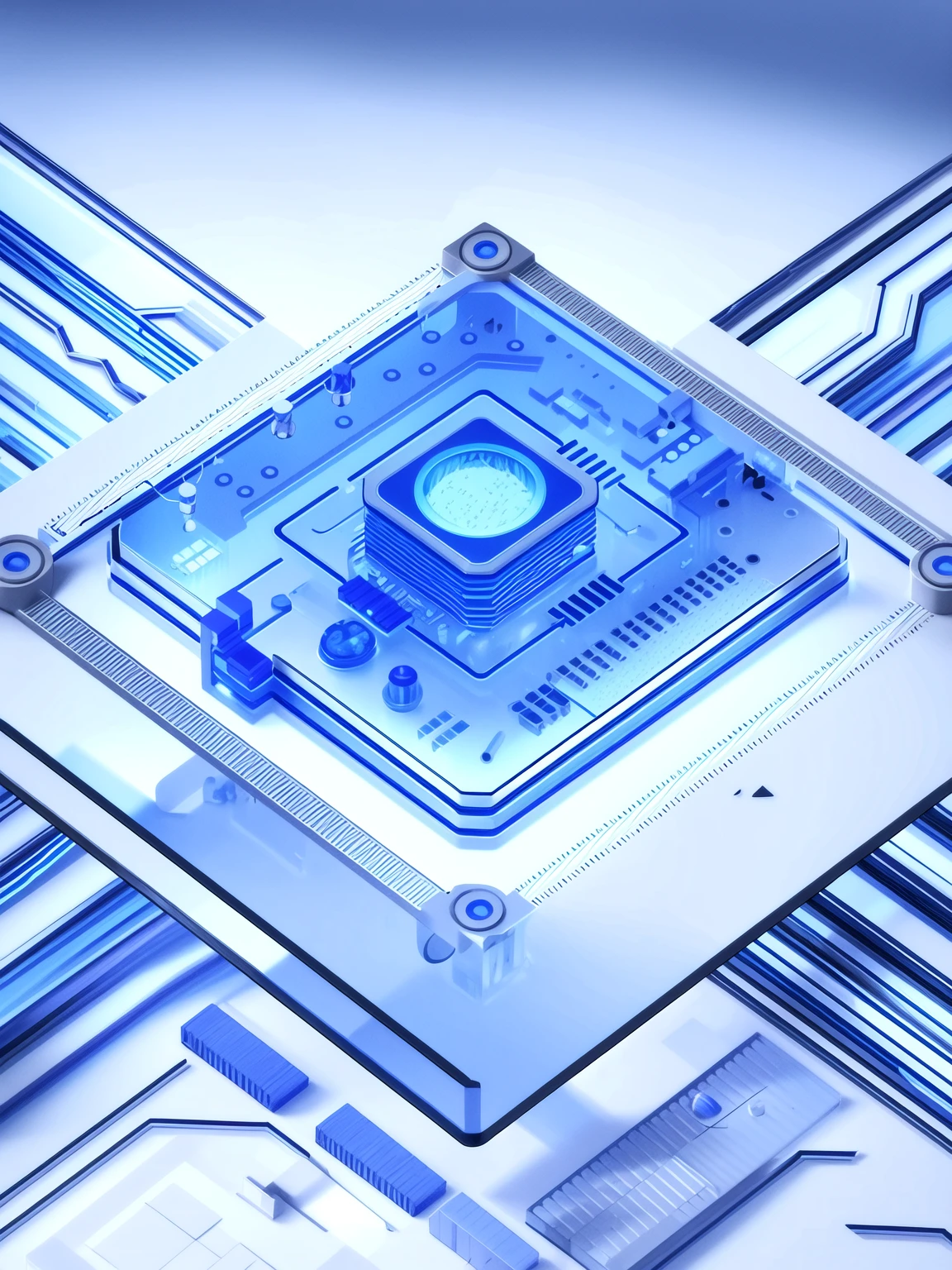 best quality, Lots of details,4K,Blender,Octane Rendering,C4D,Transparent glass texture,DD icon,blue, Frosted glass, Transparent sense of technology, industrial design,White tech background,Studio Lighting, Sunlight,flat, Minimum,quasi-object,Axisymmetric,data, cylinder,document, extraordinary,masterpiece,best quality