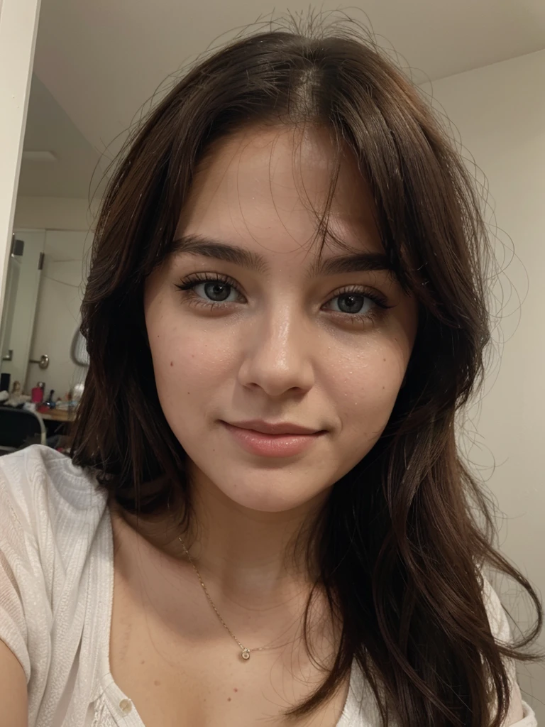 a selfie of a pretty young woman, taken with iphone camera