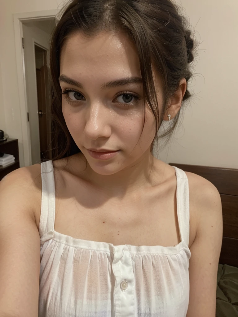 a selfie of a pretty young woman, taken with iphone camera