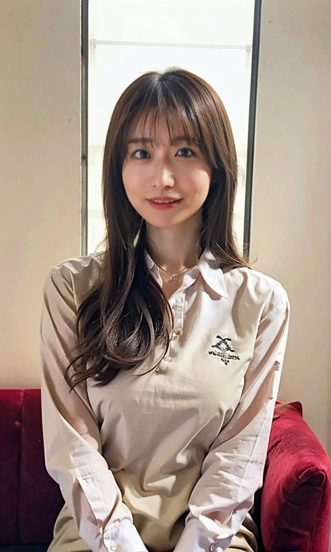 ((Silk collared shirt、Are standing、Medium Hair、服の上からでもわかるBig Breasts、Both hands are in front of the belly button、A photo of panties visible through a short polo shirt、Roll up your shirt with your hands、She is wearing a white polo shirt and luxurious white panties.、:1.4))、In the living room、Cream Hair Color、Her huge breasts are obvious even through her clothes...、Small earrings、Light brown hair color、:1.4))、Shiny Hair、Light beige hair color、Background Blur、Light brown hair、{{Cowgirl Shot}}、((Close-up shot from the waist up、Big Breasts:1.4))、Big Breasts、にっこりsmile、服からでも分かるBig Breasts、Cowboy Shot、素敵なsmile、((Revealing clothing))、Full body photo、ring、Tuck your hair behind one ear、Silver Necklace、smile、Caustics、Highly detailed photos、Big Breasts、Super no makeup、(8K、RAW Photos、Highest quality、masterpiece:1.2)、(Realistic、Realistic)、1 Girl、((Big Breastsショートヘア、Looking into the camera:1.4))、Hair blowing in the wind