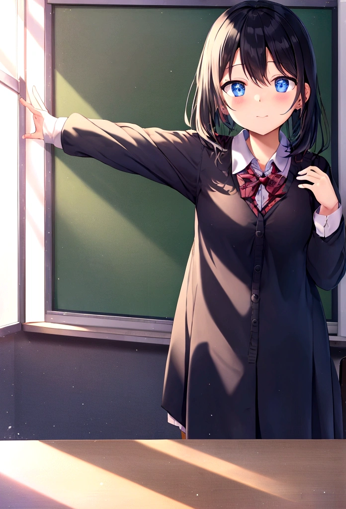 background、classroom、window、blackboard、curtain