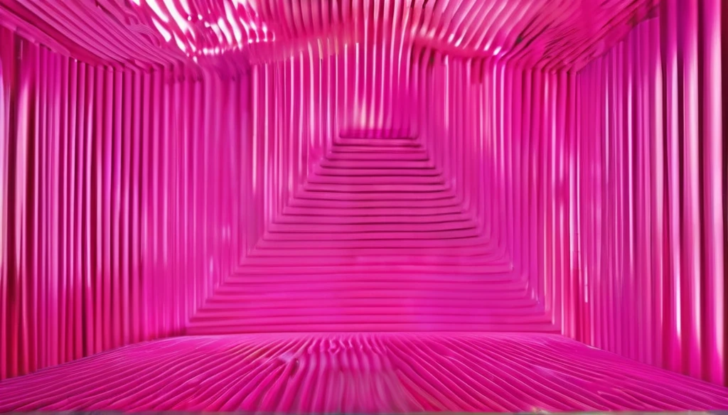 Create an abstract image full of subliminal messages with the intention of being fascinated and obsessed with the color pink. 