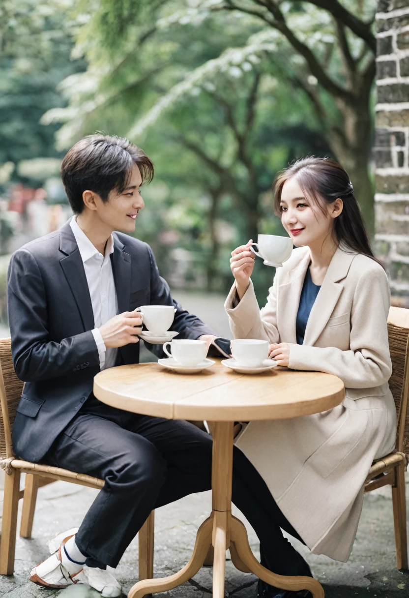 Couple drinking tea 