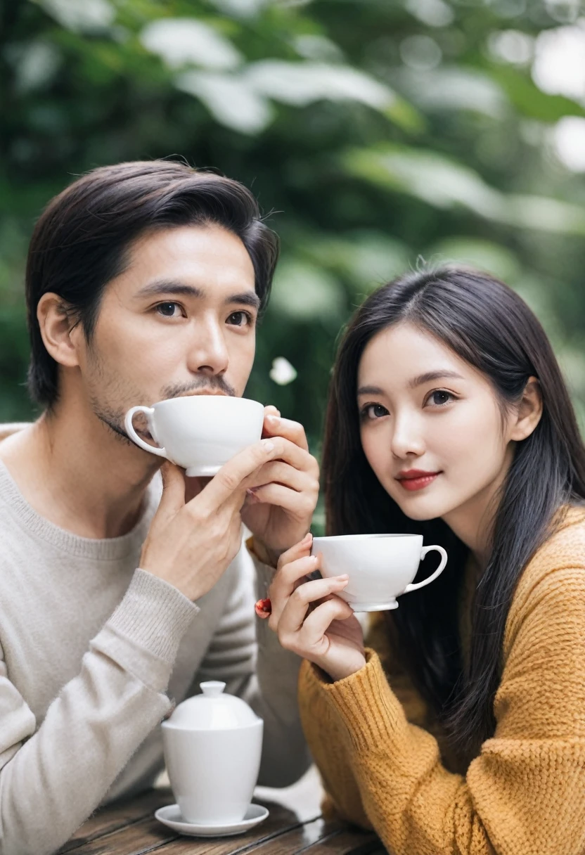 Couple drinking tea 