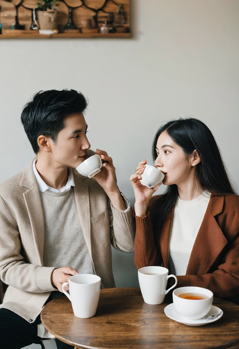Couple drinking tea 