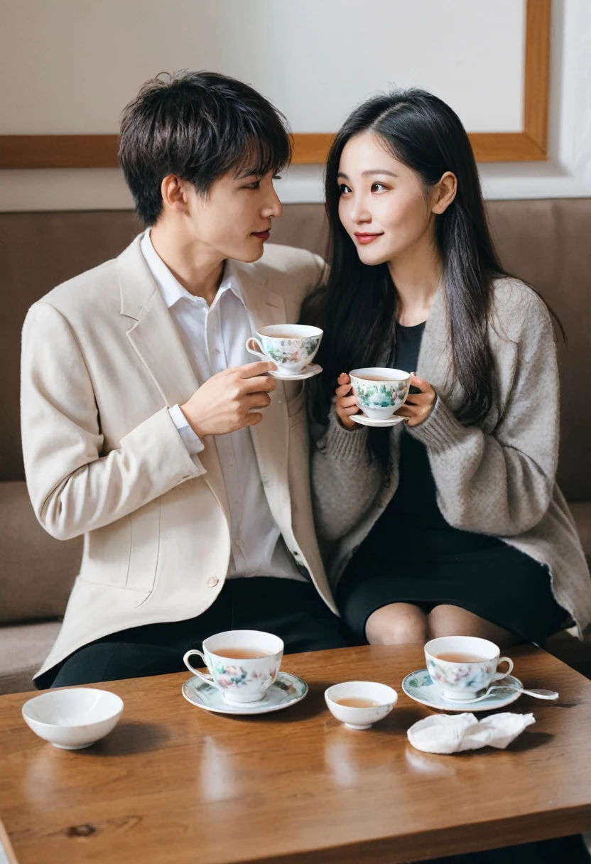Couple drinking tea 