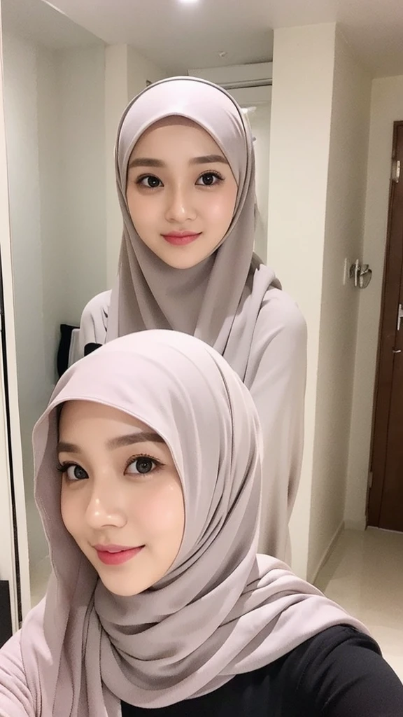 Beautuful Women、hijab, indonesian, a room、selfee、White Room、cute face、Vanrak Ayyans appears、1 girl, stylish