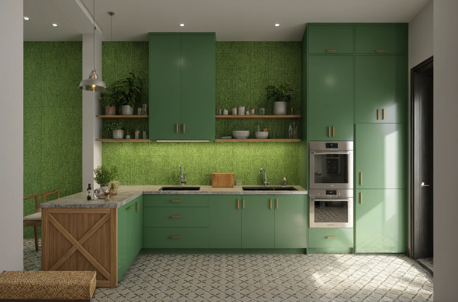 Raw photo,Masterpiece, high quality, tone green
, wall deco decorations, best quality, authentic, super detail, interior, indoors, bedroom style modern , (daylight:1.1), vivid colour, (realistic:1.2).