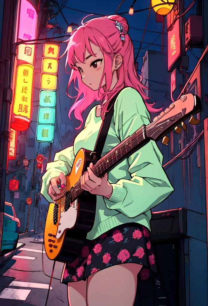 jazz、groovy、girl、neon、intense、guitar、drum、piano