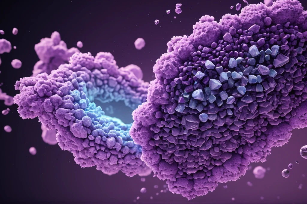 Bacteria fragmentation，Purple，Octane Rendering，C4D，HD