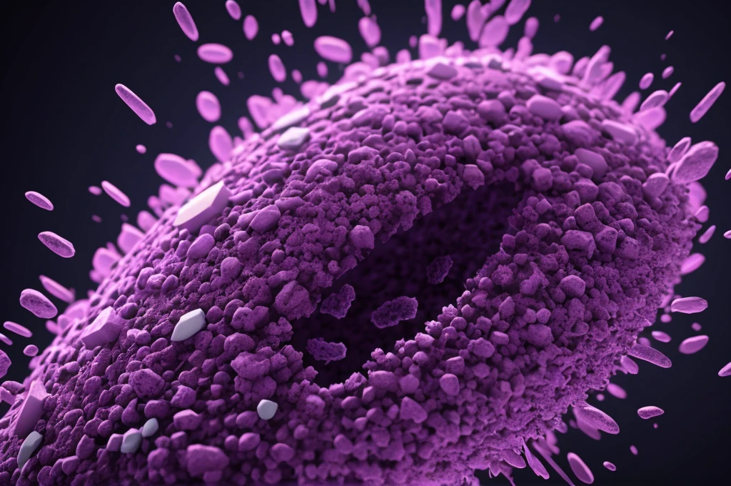 Bacteria fragmentation，Purple，Octane Rendering，C4D，HD