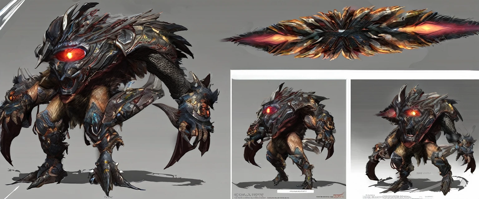 Cyclops, monster hunter concept art, one eye, battle armor, excellent concept art, detailed, intricate detail