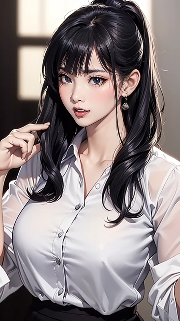 random office lady fashion,(Thin type),(large breasts),(random pose),(random hairstyle),(Cinematic scene,Highest image quality,(8K), Ultra-realistic, Best Quality, High quality, High Definition, high quality texture, high detailing, Beautiful detailed, fine detailed, extremely details CG, Detailed texture, realistic representation of face, masterpiece, presence, Dynamic, Bold)