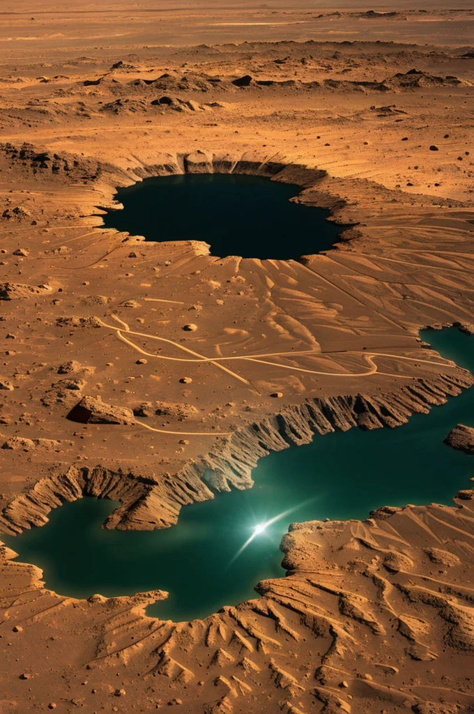 Create a image where Mars is converted in earth