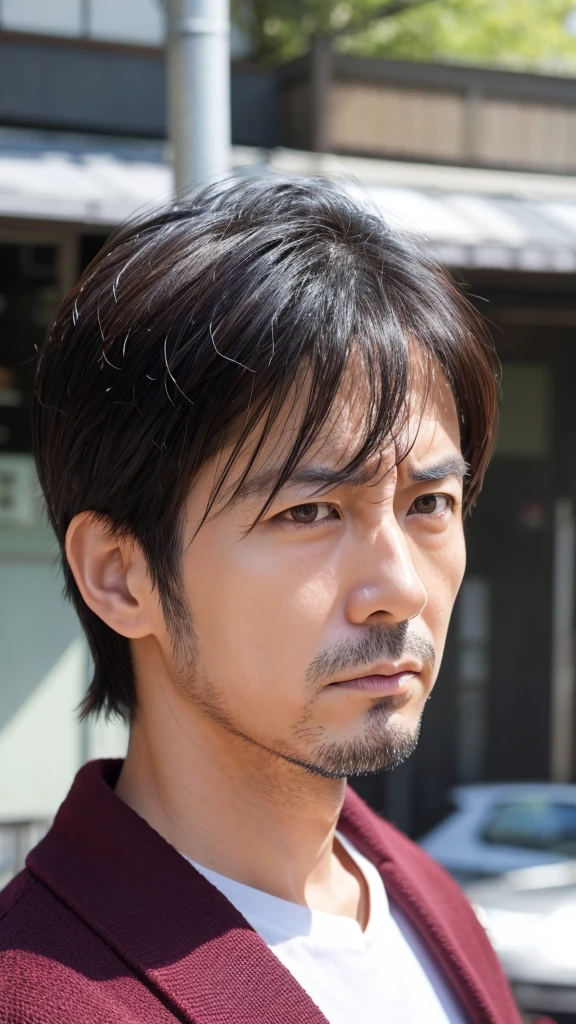 Japanese、male、Angry face、40 years old、I'm going to hit you