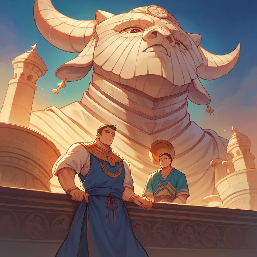 (Tafah, Best quality:1.2), Superior detail, Cinema lighting, Human development report, clarification, Giant stone heads like a habitat in the middle of the sea, Colorful, Monks in procession, puzzle, Very detailed, High contrast, Composition of the golden ratio, Epic show, Tafah,