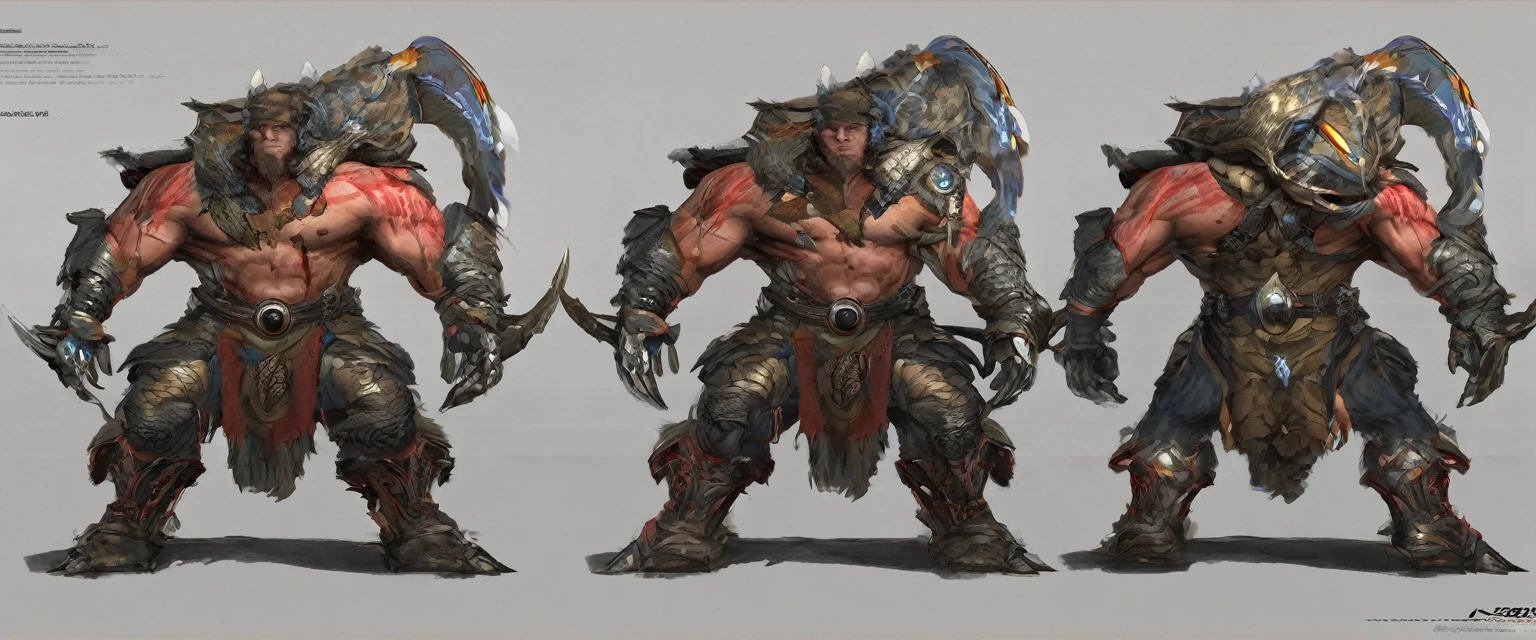 Cyclops, monster hunter concept art, one eye, armor, excellent concept art, detailed, intricate detail, muscle, capcom