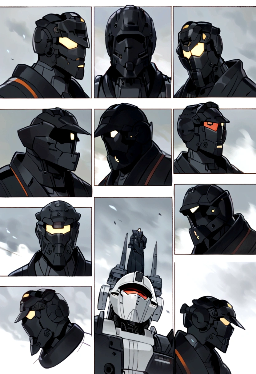 Mecha的特写镜头, Official Character Art, Official character illustrations, Adam Hughes, Character Art Close-up,Full body image, Detailed character art, Meticulous portraits of people, comics封面艺术由 Phil Noto 创作, leave, Spy x , Full color illustrations, ,Cyberpunk,Non-human,Mecha,Clear details,8K,Clear and detailed,dynamic,monochrome,Marvel,DC,Celluloid,Super hero,Mecha,Blank Background,comics,Plot direction,daily